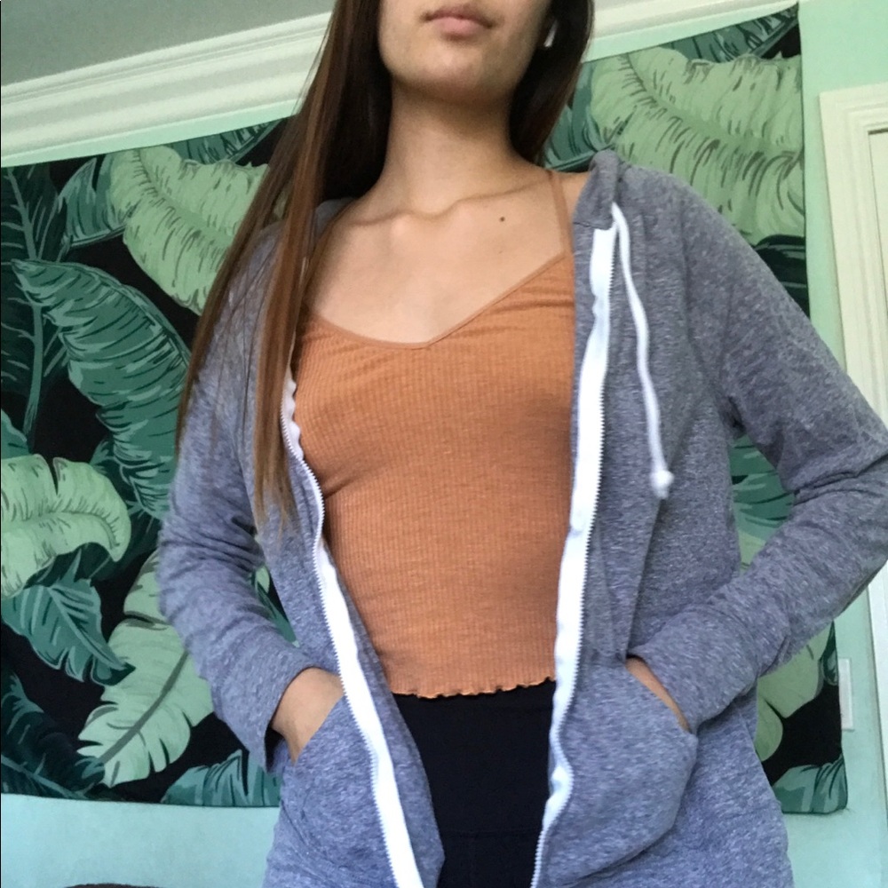 GREY ZIP UP JACKET